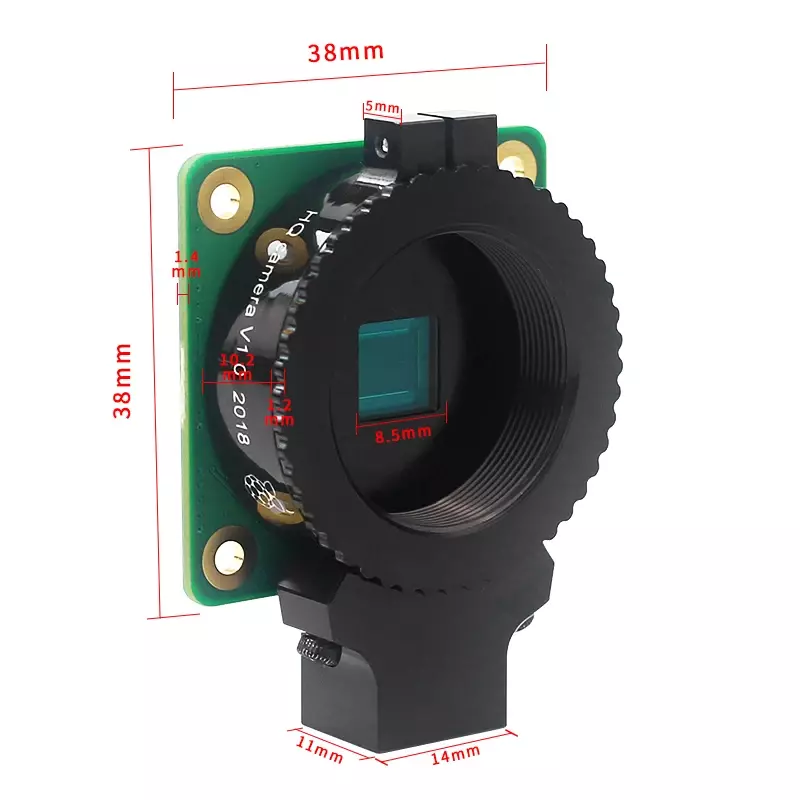 Modul kamera Raspberry Pi 4 kualitas tinggi dengan lensa telefoto zoom HD kelas industri lensa 8-50mm/lensa 16mm untuk lensa Raspberry Pi 4/3B