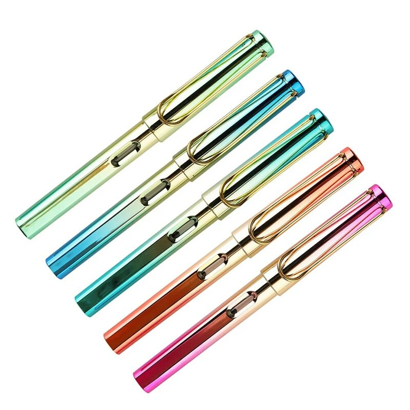 Practice Calligraphy Pen Portable classic Colored Fountain Pens Writing practice Pen Ink Ink Sacs not contain ink offfice school