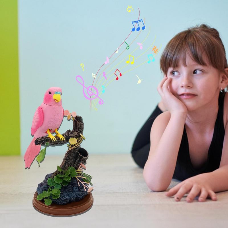 Электронный игрушечный попугай, электронная стимуляция, электрические игрушки для птиц, животное с голосовым управлением, украшение для офиса и дома, детский подарок на день рождения