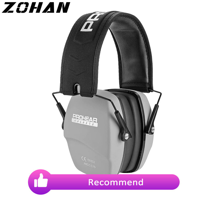 ZOHAN-orejeras de tiro pasivo, protección auditiva delgada y plegable, seguridad, reducción de ruido, NRR 26dB, rango de pistola de caza