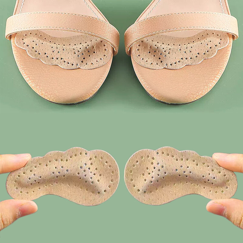 Rutsch feste Einlegesohlen für Damenschuhe Aufkleber Leder Vorfuß polster für Sandalen High Heels setzen selbst klebende rutsch feste Fuß polster ein