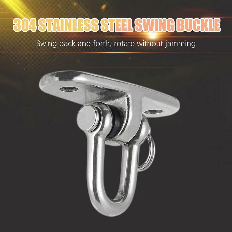 304 Stainless Steel Swing Brackets 360 Rotating Hammock Hanging Eye Plate For Swing Strength Training Boat Buckle Hardware Hook