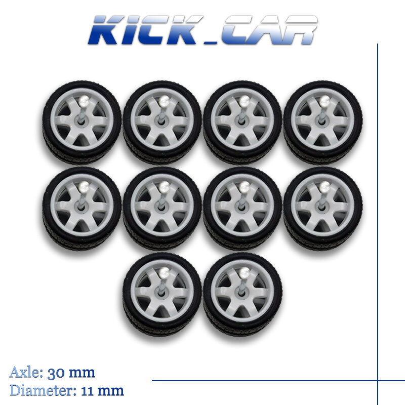 KicarMod-ruedas con neumáticos de juguete TE37 para Hobby, modelo de coches fundidos a presión, piezas modificadas, 5 Juegos por paquete, 1/64