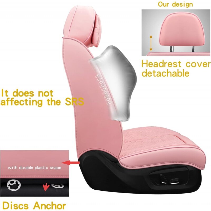 NS YOLO penutup kursi mobil kulit imitasi cakupan penuh Universal cocok untuk mobil, SUV dan truk Pick-up dengan kulit tahan air di dalam