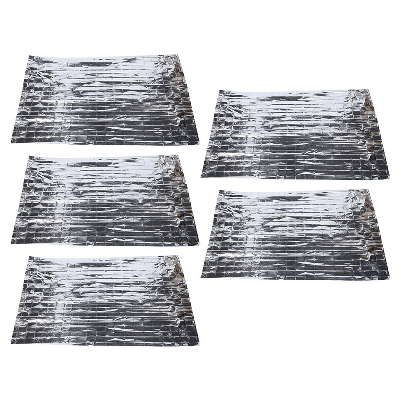 5 Stück Erste-Hilfe-Decke Silber Thermo folien Überleben thermisch tragbar im Freien für