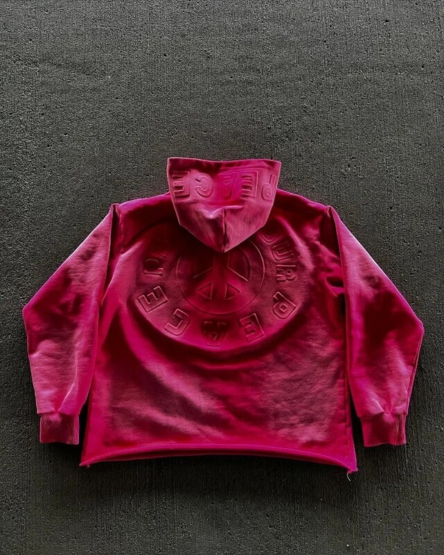 Y2k jesień zima nowy Trend Retro alfabet haft bluza męska Goth Harajuku modny płaszcz para na co dzień luźna bluza