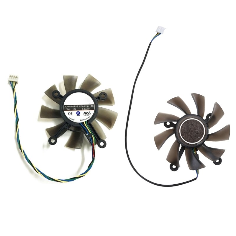 4-Pin Header fan 75MM FD8015U12S DC12V 0.5AMP 4PIN Cooler Fan For ASUS GTX 560 GTX550Ti HD7850 Graphics Video Card Cooling Fans