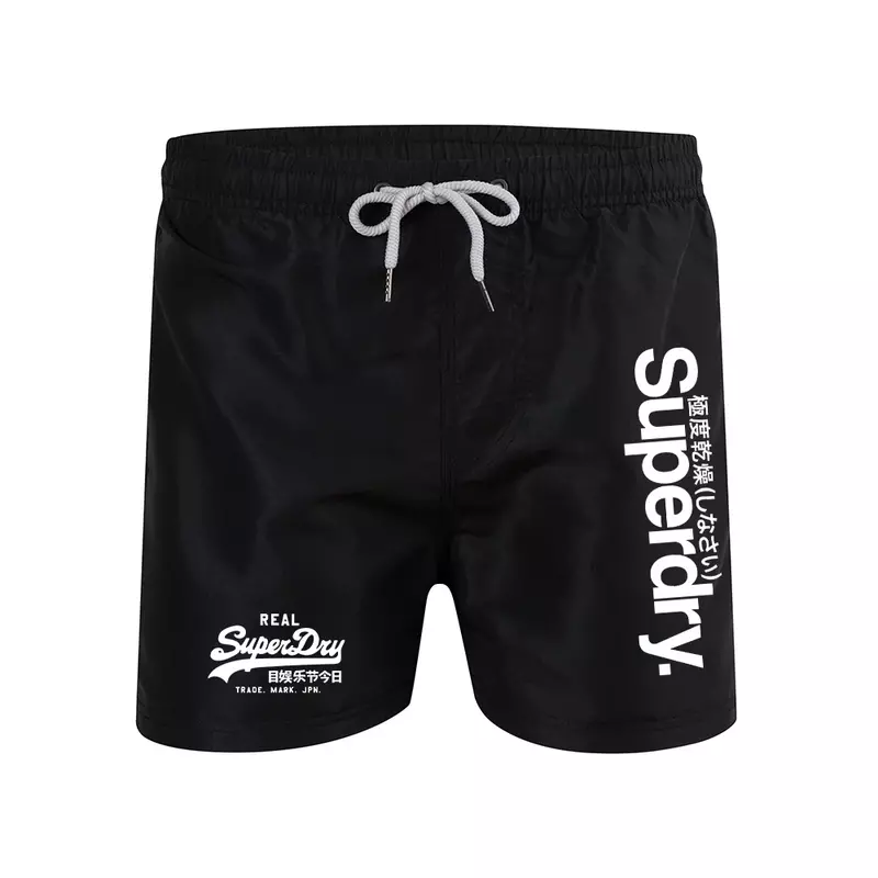 Shorts respiráveis para homens, swimwear sexy, low-rise, shorts casuais, para surf, vôlei, boxers com cordão, verão s-4xl