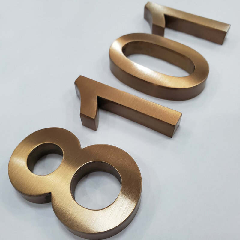 316 ouro escovado aço inoxidável lettering lettering