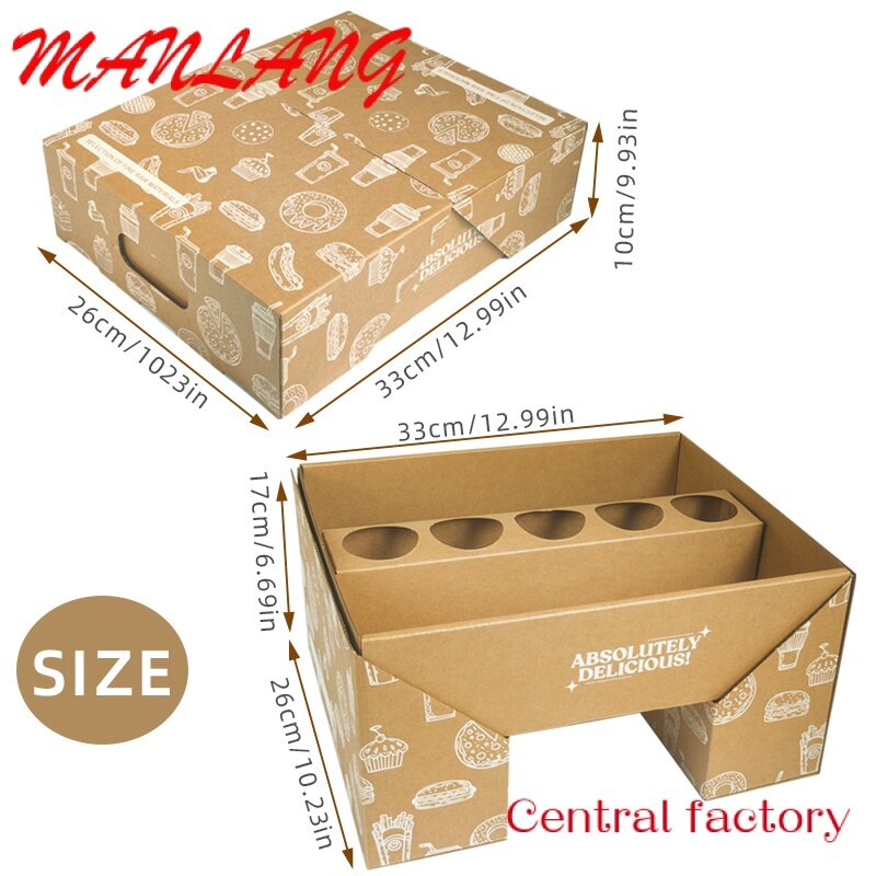 HolSauce Paper Flip Box, Party Chocolate Favorite, Embalagem de catering, Platter Box com Parti, Atacado, Flip Box