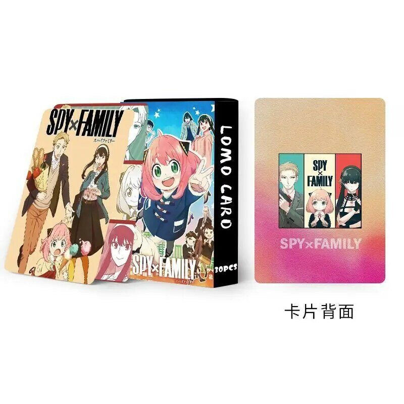 SPY×FAMILY-Tarjeta Lomo de Anime japonés, juego de cartas de One Piece/30 piezas con postales, Mensaje, foto, regalo, colección de fans, juguete para niños, 1 paquete
