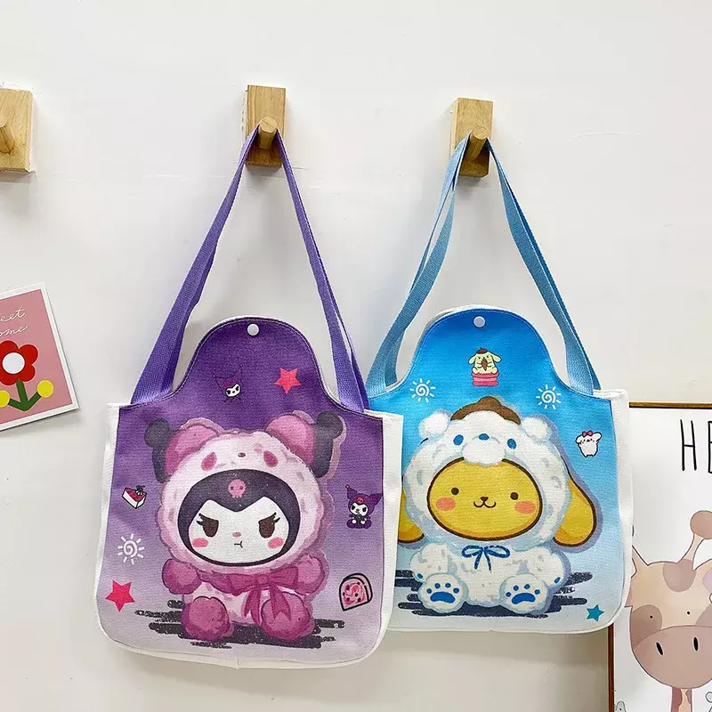 Sanrio nowa Hello Kitty dziecięca torba na jedno ramię Cartoon lekka śliczna Crossbody moda dziewczyna Clow M przenośna modna torba