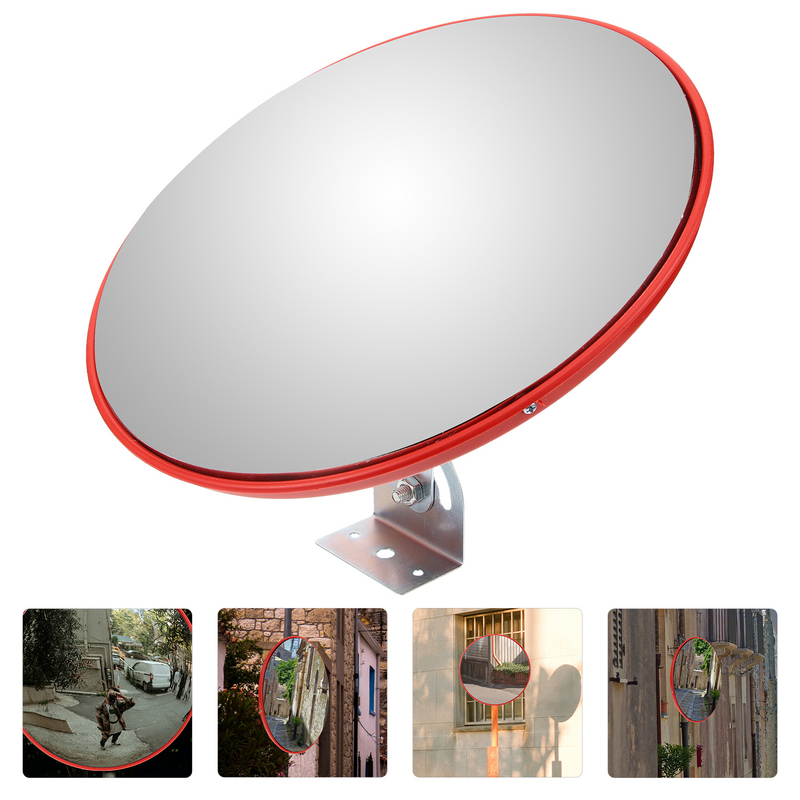 Wide Angle Safety Black Mirrors Road Traffic Lens Security Convex Corner Black Mirrorss Black