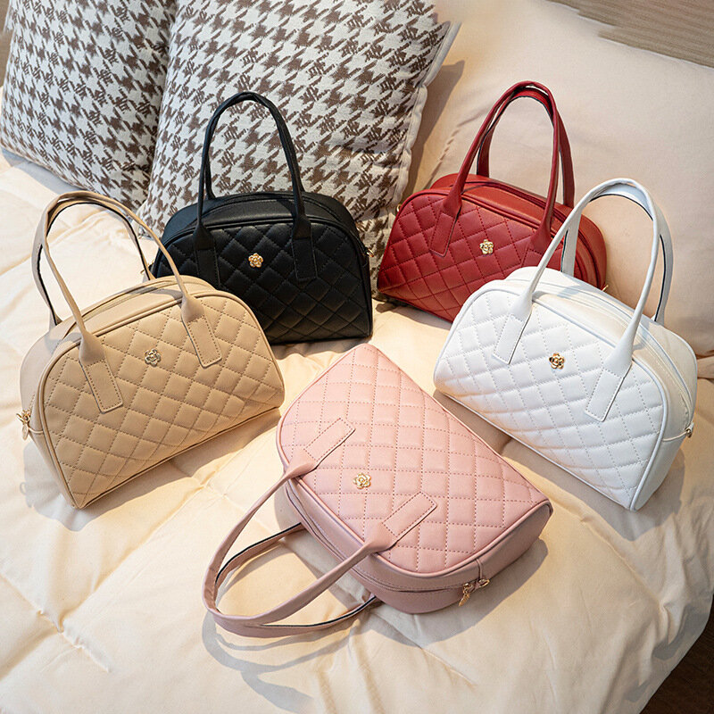 Women's Diamond-Shaped Handbag Messenger Bag Fashionable and Simple Women's Bag Casual Large-Capacity Shoulder Bag