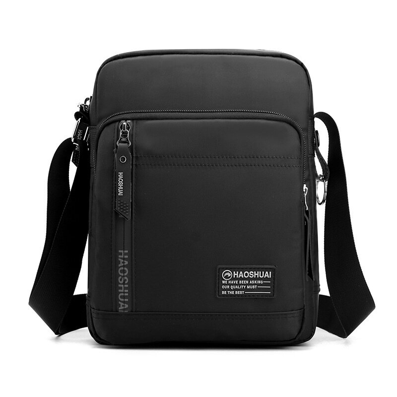 Новая мужская нейлоновая сумка-мессенджер Haoshuai на одно плечо, вместительный удобный рюкзак, портфель