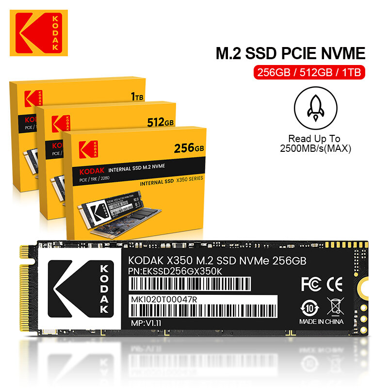 Kodak-SSD NVME M2 256GB 512GB 1TB 드라이브 2280 M.2 PCIe 3.0 디스크, 노트북 태블릿 데스크탑용 내부 솔리드 스테이트