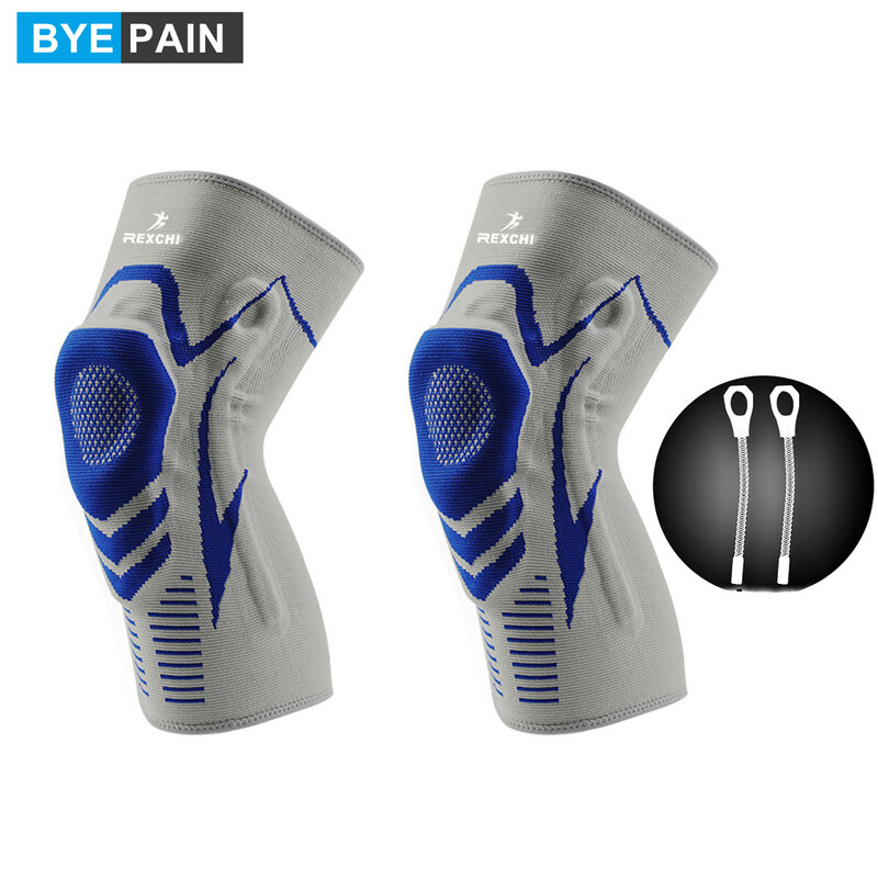 Спортивный компрессионный бандаж для поддержки колена с гелевыми подушечками для Надколенника и боковыми стабилизаторами для разрыва слизи мороза, акц, артрита, облегчения боли в суставах