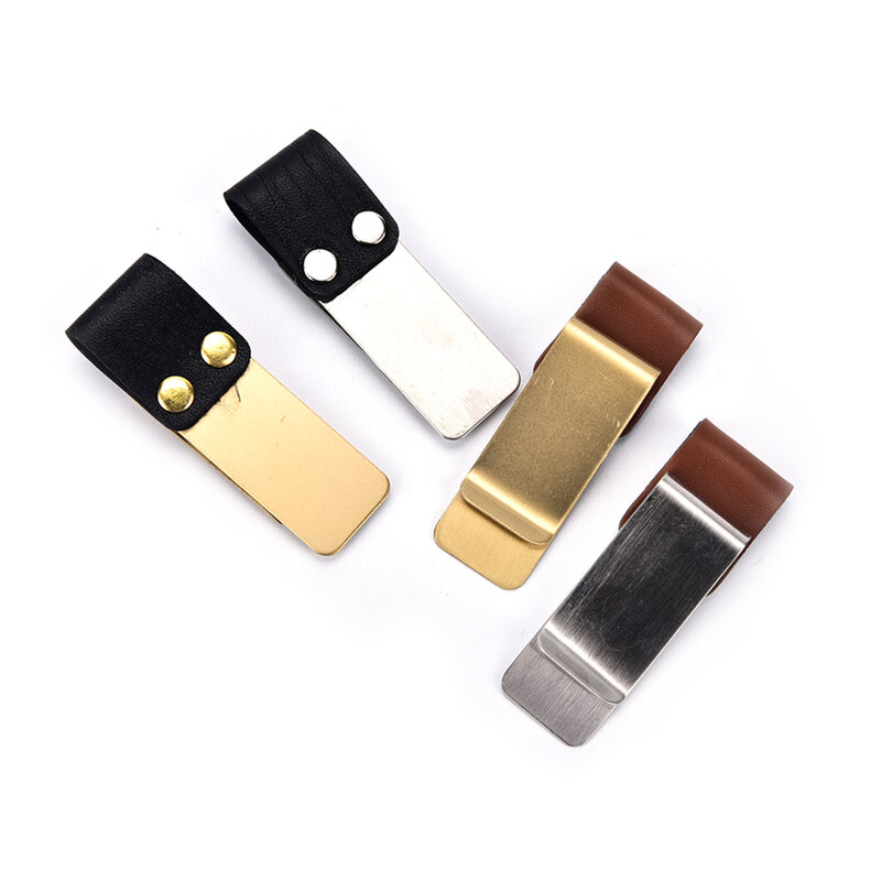 Hot Sale Metal Leather Pen Holder Brass And Stainless Steel Pencil Clip For Genuine Leather Notebook Journal Diary