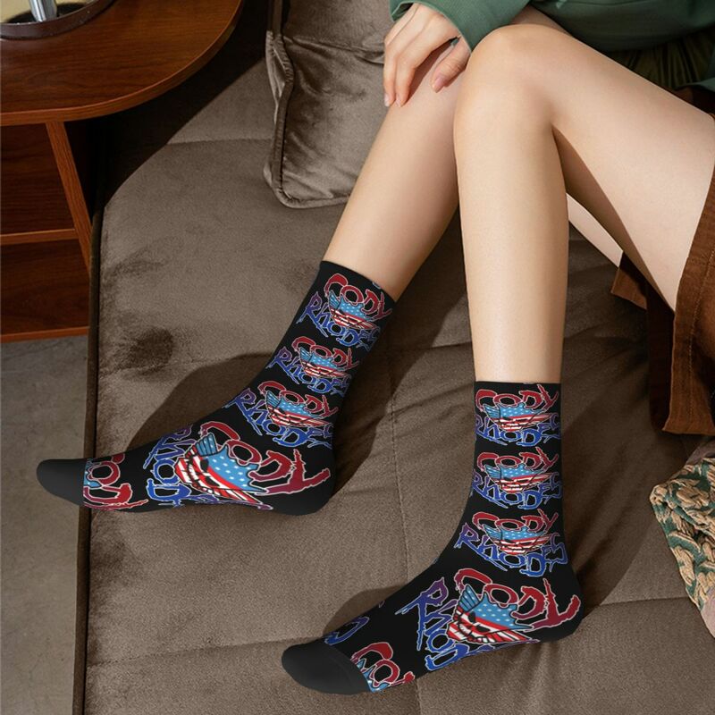 Chaussettes de sport en polyester avec logo de cauchemar américain pour hommes et femmes, chaussettes Harajuku Cody Rhodes, printemps, été, automne, hiver