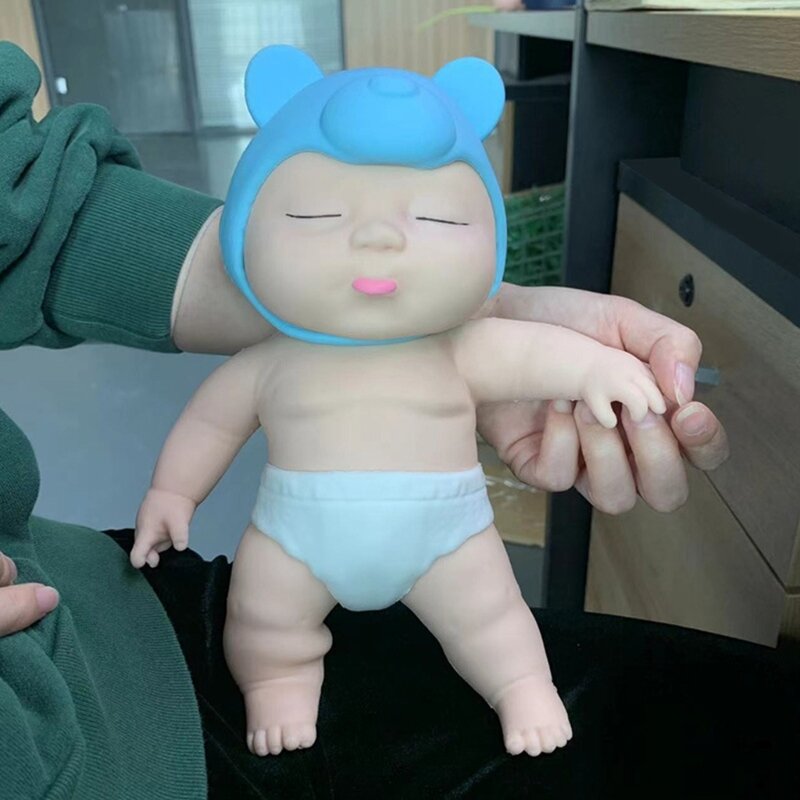 Muñeca bebé exprimible, juguete para aliviar estrés crecimiento lento, accesorios prácticos broma, Fidgets
