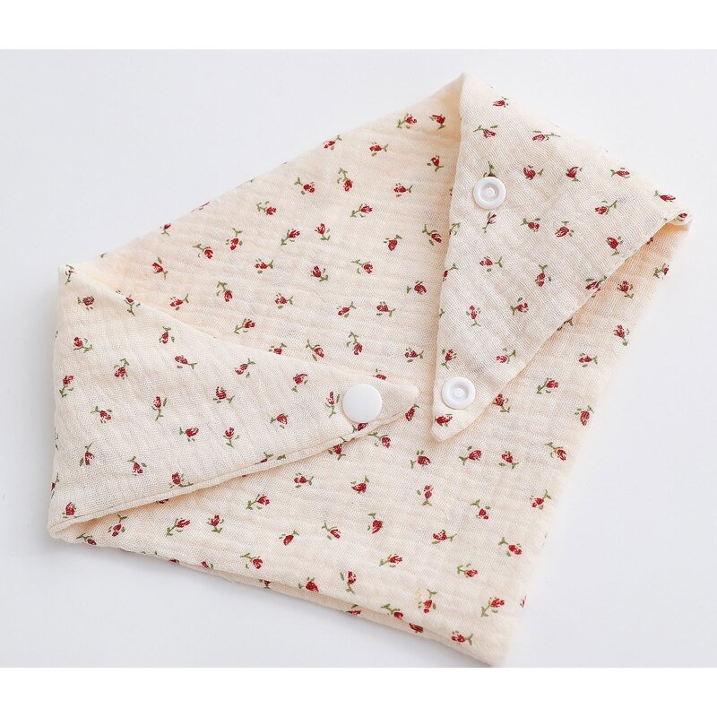 per bavaglino triangolare in cotone cartone animato fiore asciugamano saliva grembiule da alimentazione
