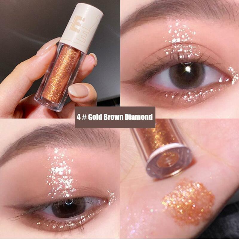 1 pz ombretto Shimmer e Shiny Waterproof paillettes Liquid Glitter Highlighter Eyeliner Eye Liner Pen Party Makeup Cosmetic