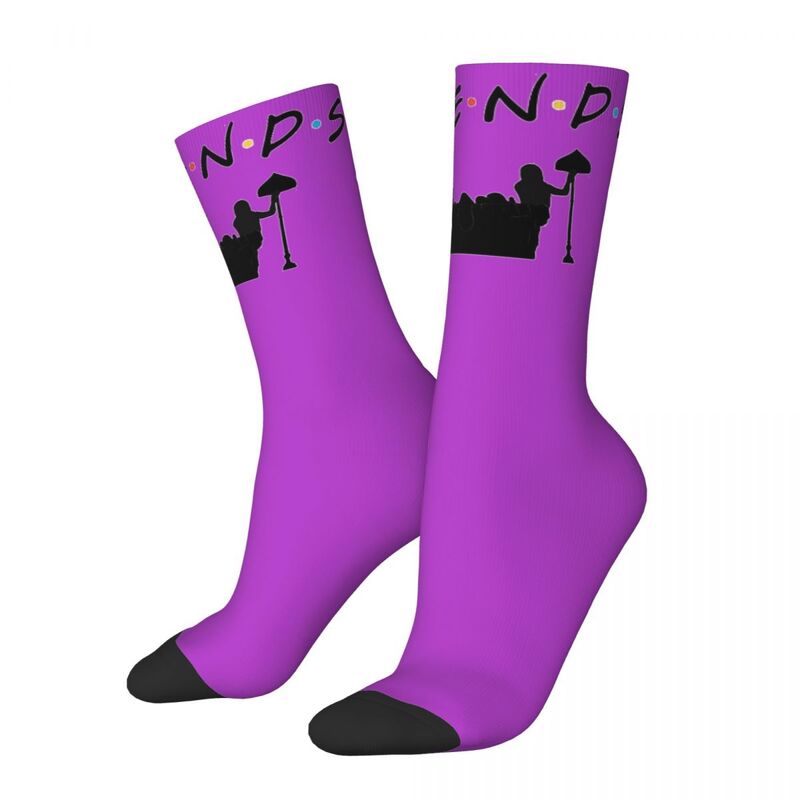 Цветные носки унисекс для лучших друзей, для ТВ-шоу, велосипедные счастливые носки с 3D принтом, сумасшедшие носки в уличном стиле