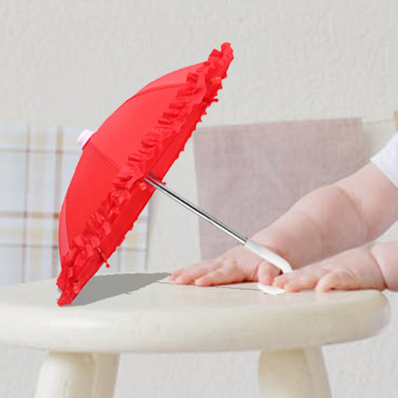 Paraguas de juguete para niños, 4 piezas, educativo, suministros para la casa, modelo de decoración, miniatura fina
