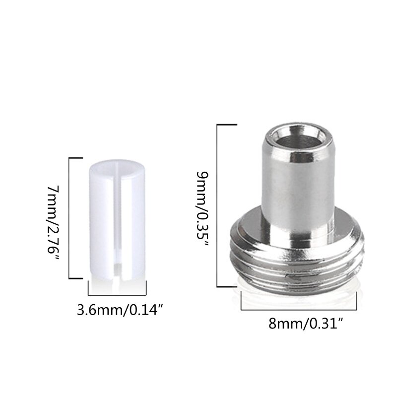 2Set Metallkopfverschraubung und Keramikrohrhülsen-Anschlussadapter für die optische Fehlersuche in Glasfaser