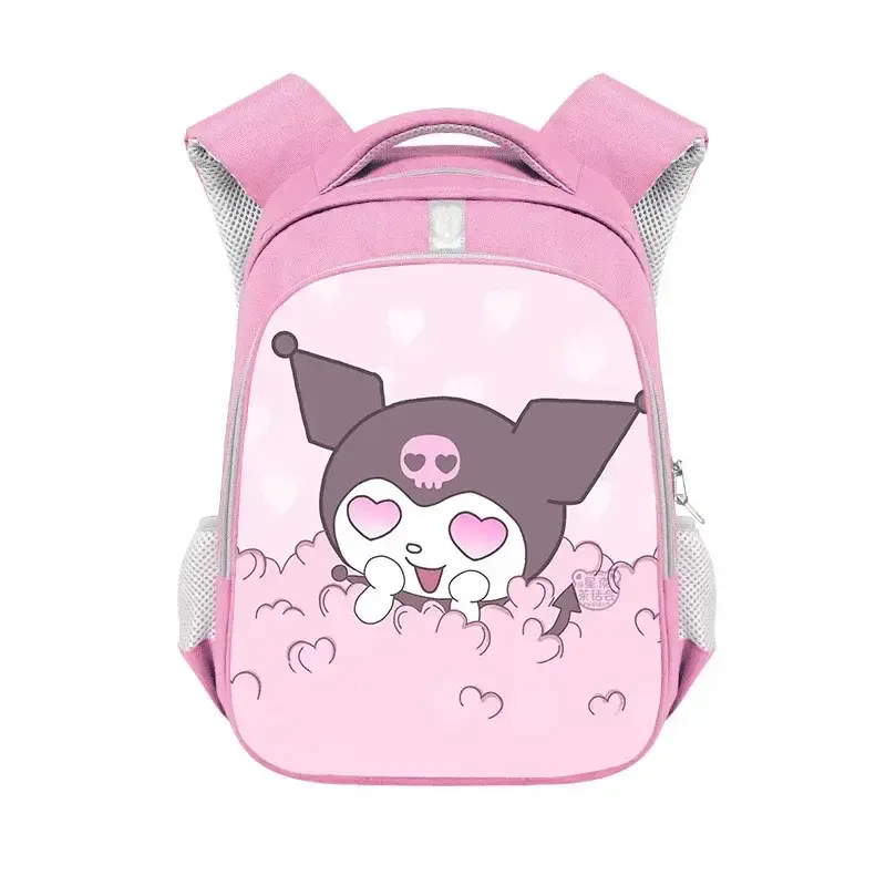 어린이용 산리오 쿠로미 방수 배낭, 귀여운 애니메이션 핑크 코스프레 가방, 여행 가방, 여학생 선물