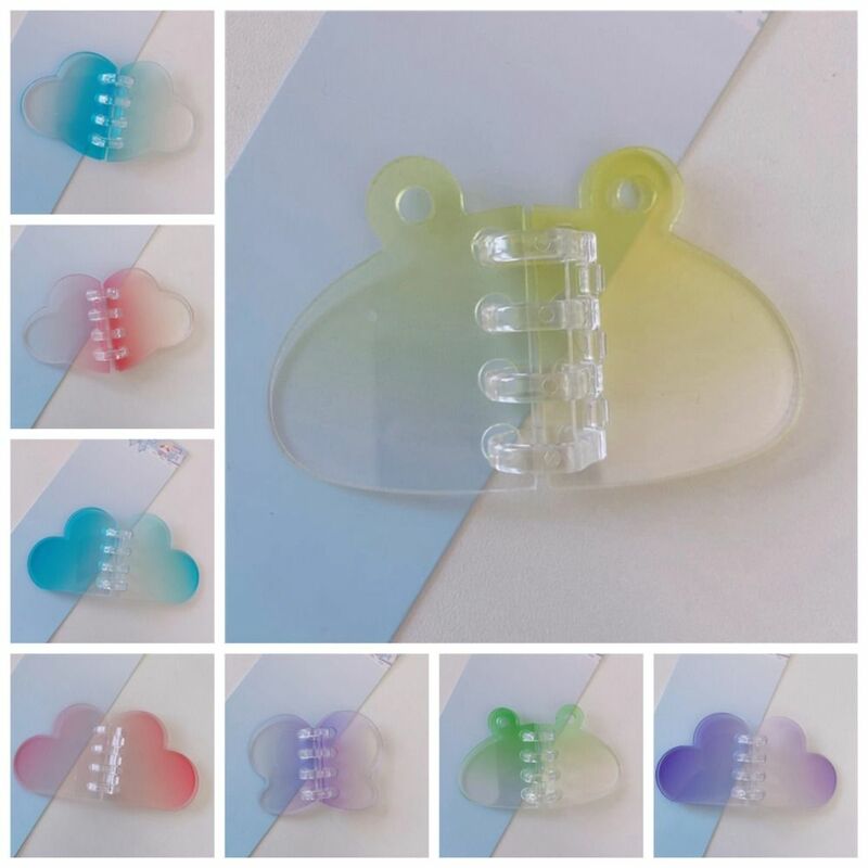 Transparente DIY Schlüssel bund machen Kit Charme Farbverlauf Farbe kreative DIY Schlüssel ring Acryl Mini DIY Acryl Anhänger Kinder