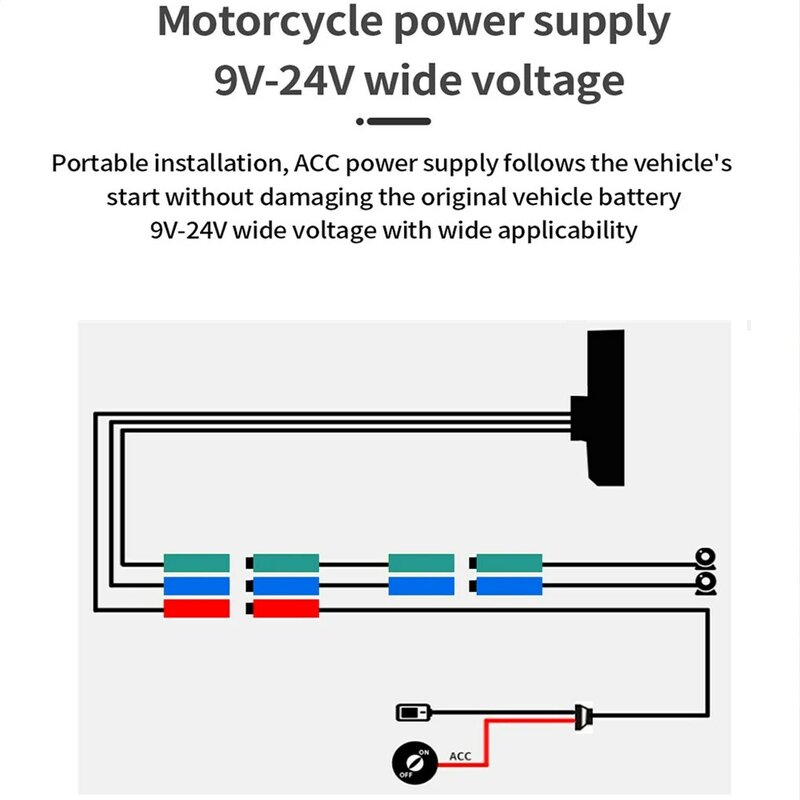 Motocicleta DVR Recorder para motocicleta, Play Car Wireless, Android, Suporte Auto Fácil