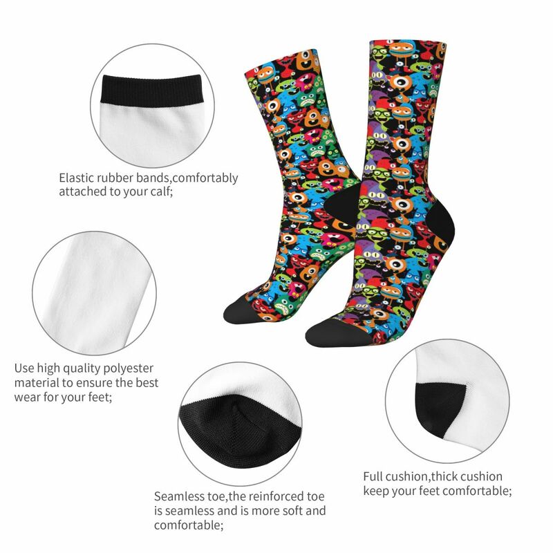 Calcetines de compresión sin costuras para hombre y mujer, calcetín Unisex de estilo Harajuku, divertido, Adorable y aterrador