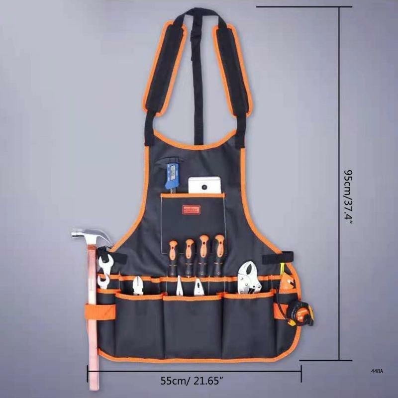 Multi-tool Tool Apron, Tools Bag for Woodworking Gardening Machinery Oxford Cloth Tool Kit Storage Packpack