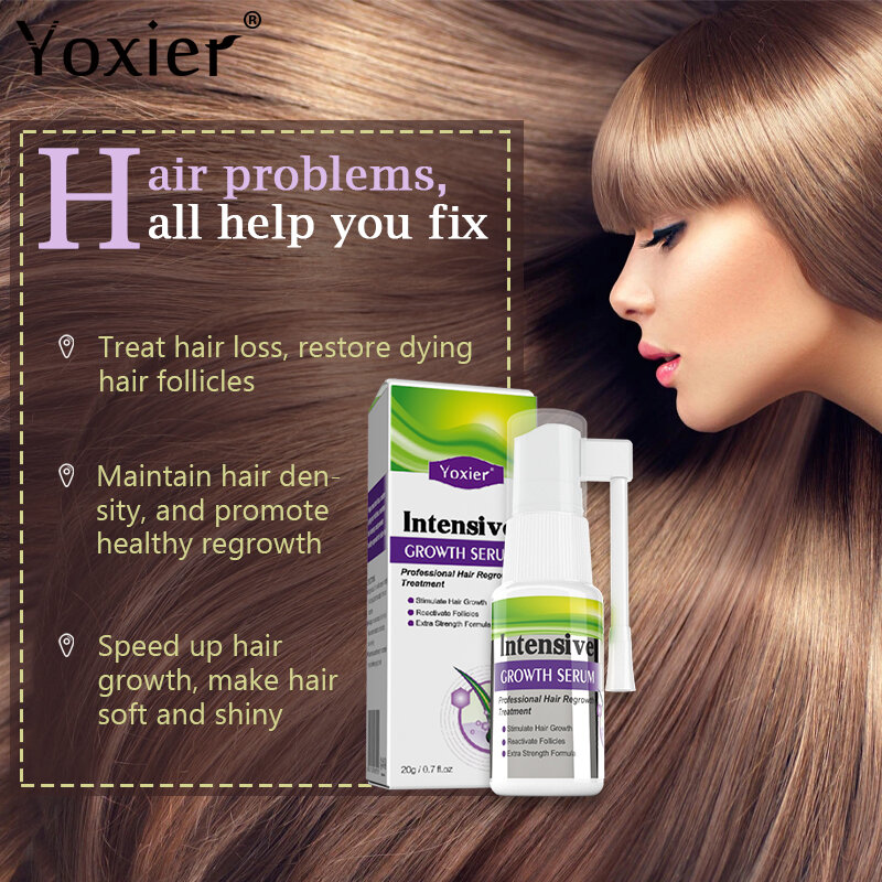 Ginger Hair Growth Serum Spray Anti Hair Loss Liquid Fast Hair Regeneration Damaged Hair Repair Healthy Hair Care 20ML * 10PCS