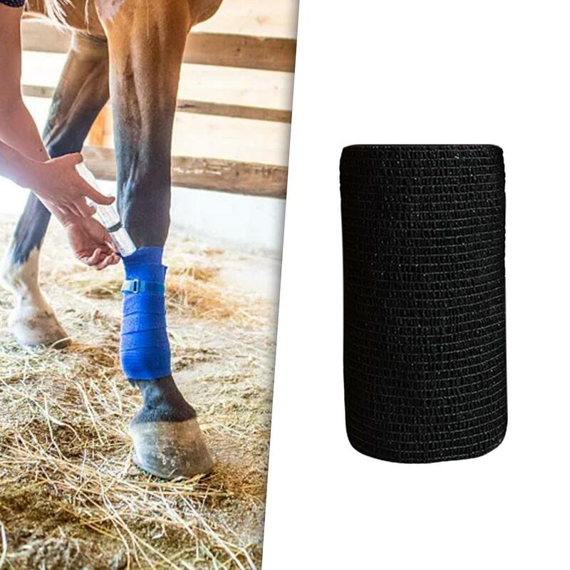 Envoltura de veterinario para caballos, cinta de pierna de caballo, no tejida, elástica, transpirable, autoadherente, 4 pulgadas de ancho, mascotas, gatos, rodilla