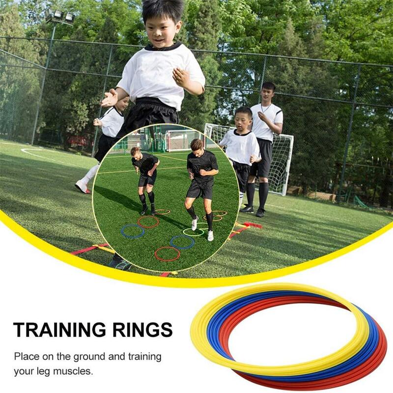 Durável agilidade anéis de treinamento portátil 5/12pcs futebol velocidade agilidade treinamento anéis esporte futbol equipamento treinamento