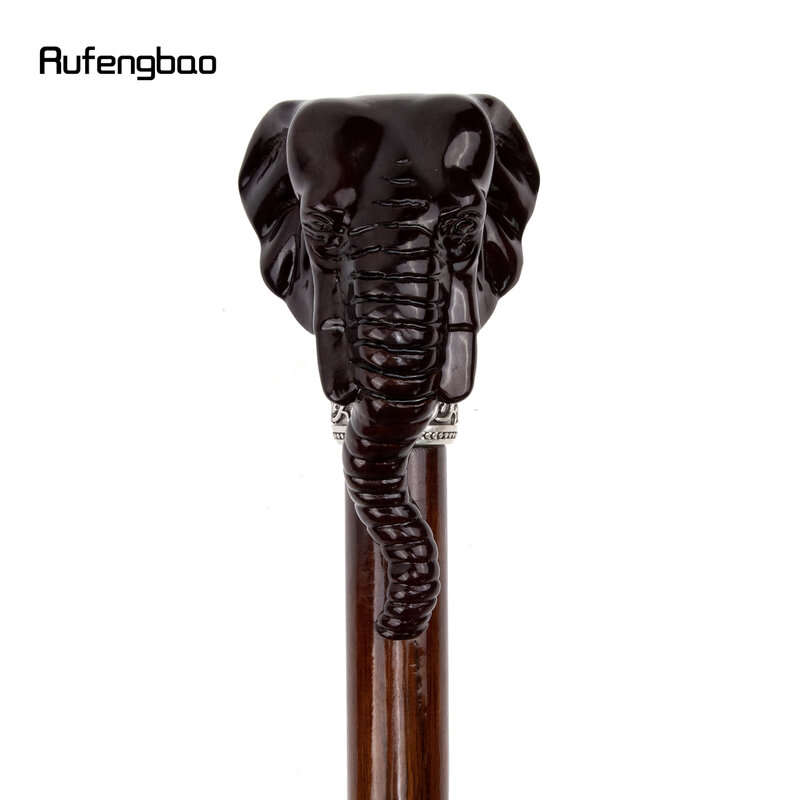 Elephant Wooden Single Joint Fashion Walking Stick Decorative Cospaly Party Walking Cane Halloween Mace Wand Crosier 92cm