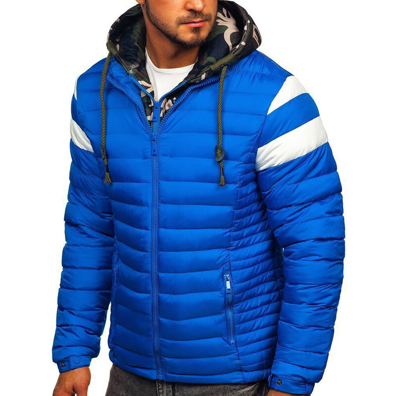 Térmica fabuloso casual masculino jaqueta à prova de vento masculino para baixo casaco cordão para esqui