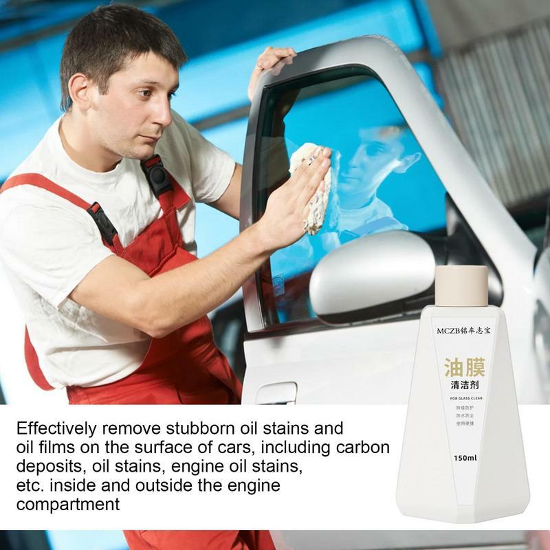 Detergente per pellicole per olio per vetri per Auto forniture per la pulizia dell'auto 150ml rimozione automatica dell'olio per smalto per vetri Stripper per vetro rimozione rapida delle macchie d'acqua