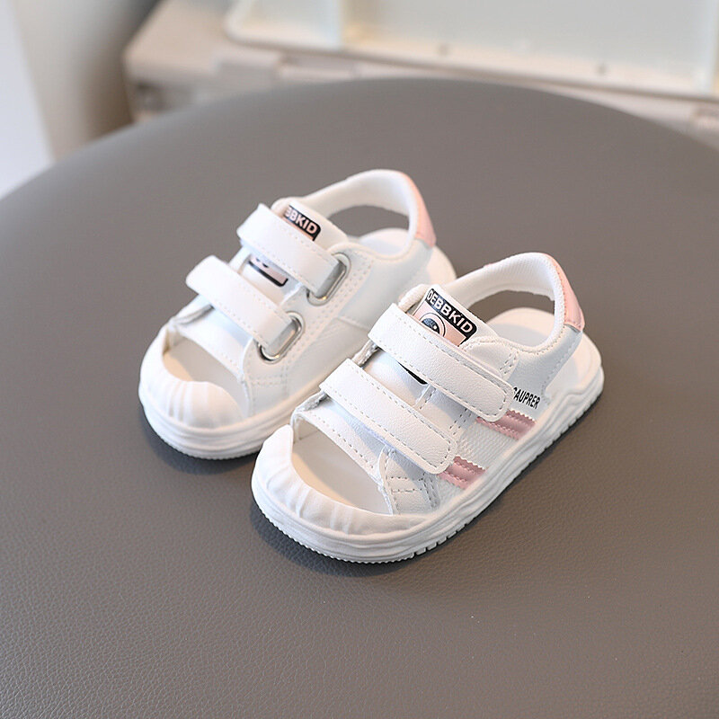 รองเท้าเทนนิสแฟชั่น2024ระบายอากาศได้5ดาวสำหรับเด็กหัดเดินครั้งแรกเด็กทารกนุ่มสบายฤดูร้อน