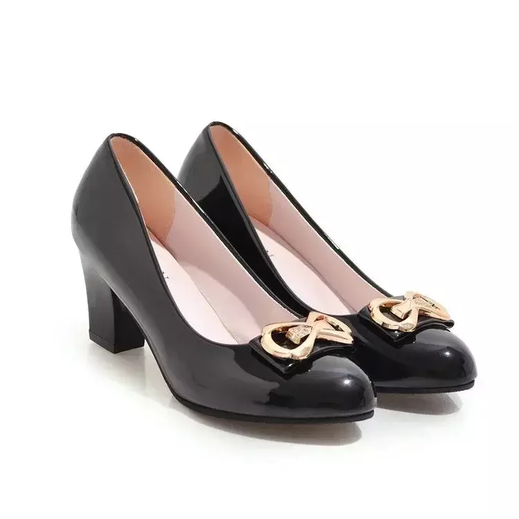 Scarpe da donna 2024 primavera nuova moda Slip-on décolleté da donna tacco quadrato tacchi alti da donna scarpe solide da donna Zapatos Mujer