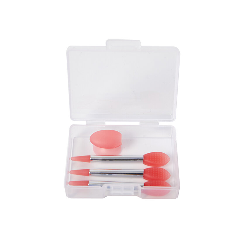 3PCS Silicone Lip Balms Lip Mask Brush With Sucker Dust Cover Makeup Brushes Lip Film  Anti-lost Dust Cover