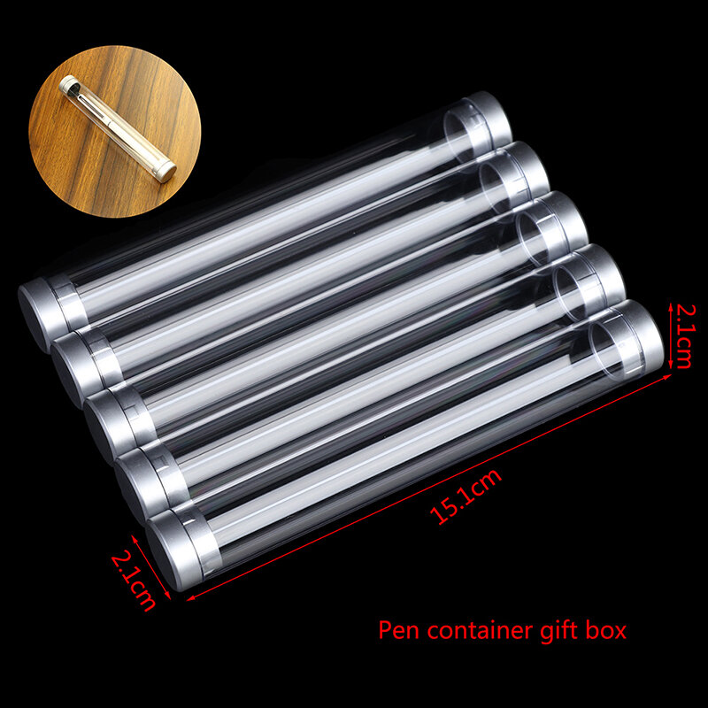 Caja de plástico transparente de cristal para bolígrafos, caja de regalo de Metal, estuche transparente para bolígrafos, alta calidad, útil y práctico.