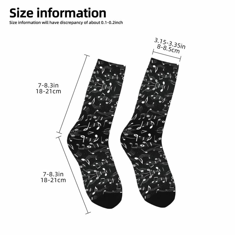 Note musicali calzini Harajuku calze Super morbide calze lunghe per tutte le stagioni accessori per regali Unisex
