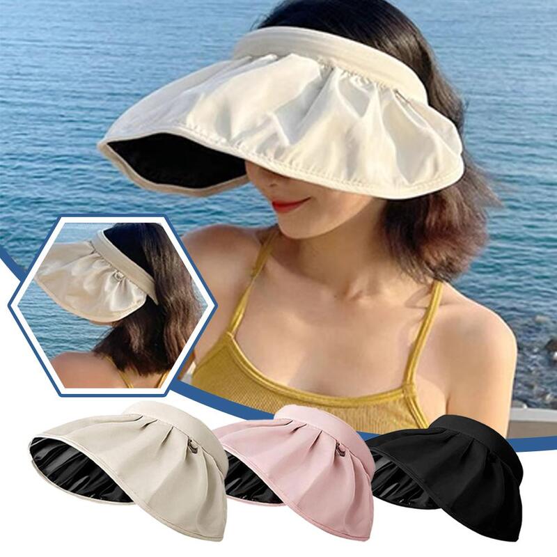 قبعة صيفية للنساء ، الحماية من أشعة الشمس ، الحماية من أشعة الشمس ، الاستخدام المزدوج ، في الهواء الطلق ، الشاطئ ، السفر ، c3f9