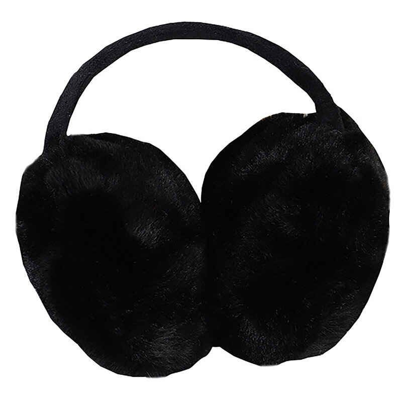 1pc Fashion Solid Color Soft Plush Portable Folding Winter Warm Earmuffs Outdoor Cold Protection Earflap