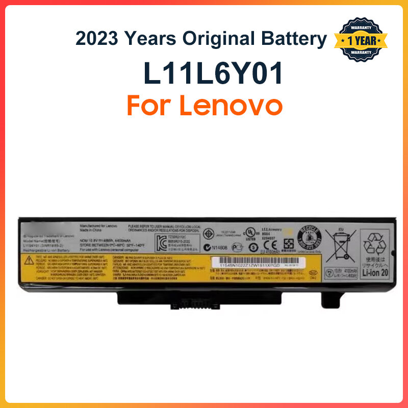 Bateria do portátil para Lenovo IdeaPad, 6 células, Y480, Y580, G480, G580, G580, G580AM, Z380AM, Z480, Z580, Z585, V480, V580, L11S6Y01, L11L6Y01
