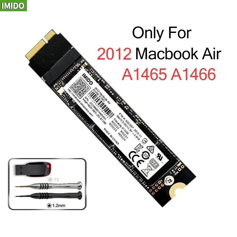 Macbook SSD disco rígido para laptop, 512GB, 256GB, compatível com Air 2012, A1465, 66, disco de grande capacidade, loja Imido, SSD