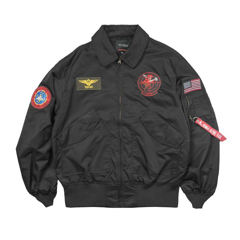 TOP GUN CWU-36P Spring Patched Military Style Bomber Pilot Flight cappotto sottile giacca a vento